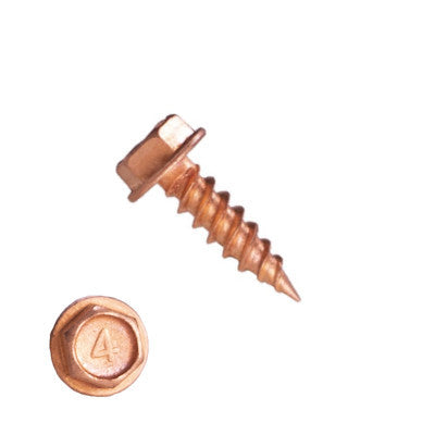 Screws - SS #7 x 1/2" Copper Plated (100/bag)  [100-095]