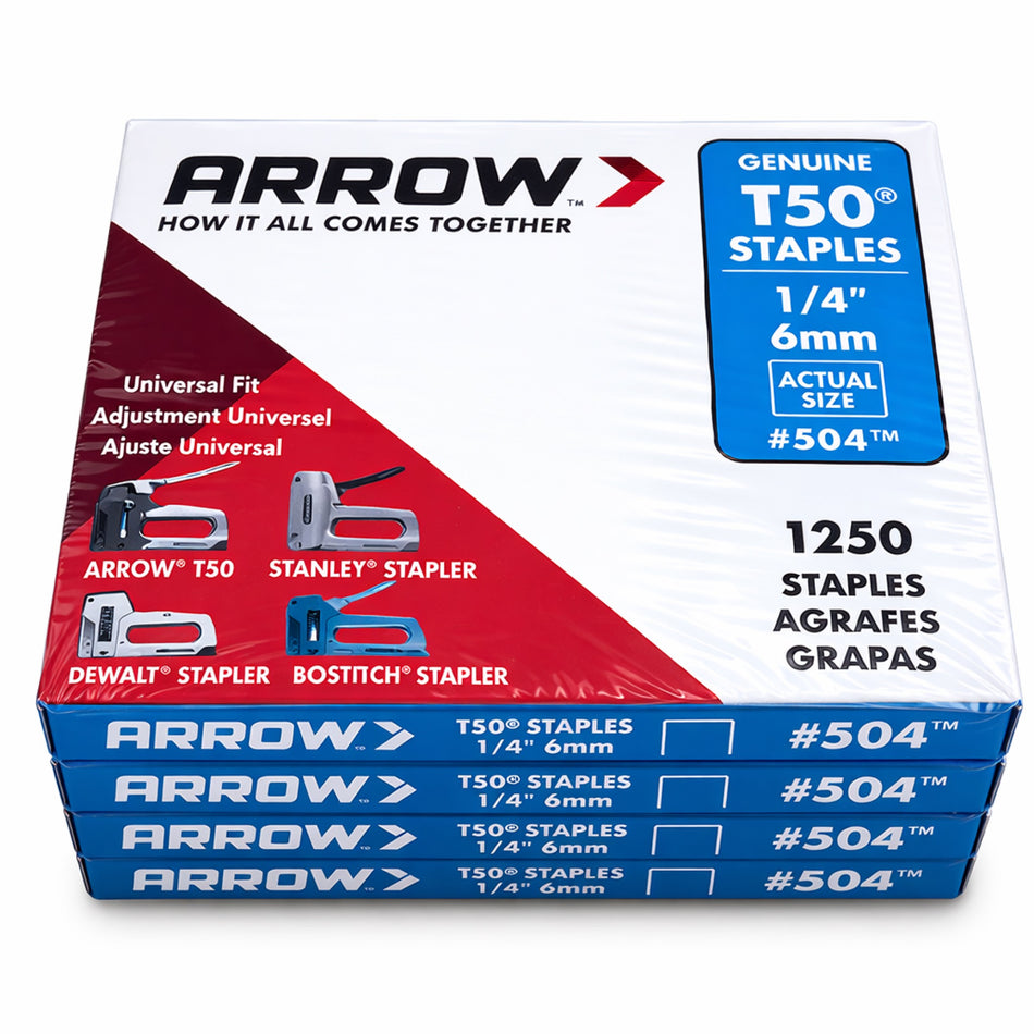 Staples - Arrow, 1/4"-T-50 4-Pack [100-830]