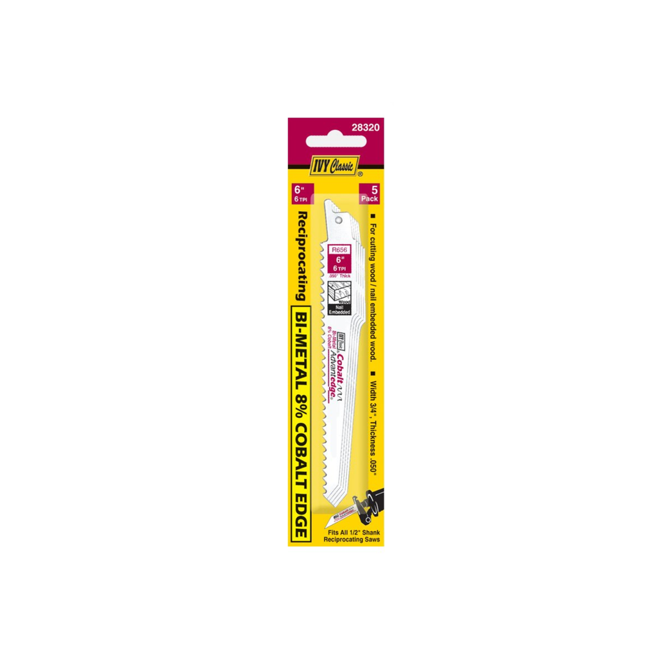 Blade Recip, Wood/Nail Imbed 6" 6TPI  [130-275]