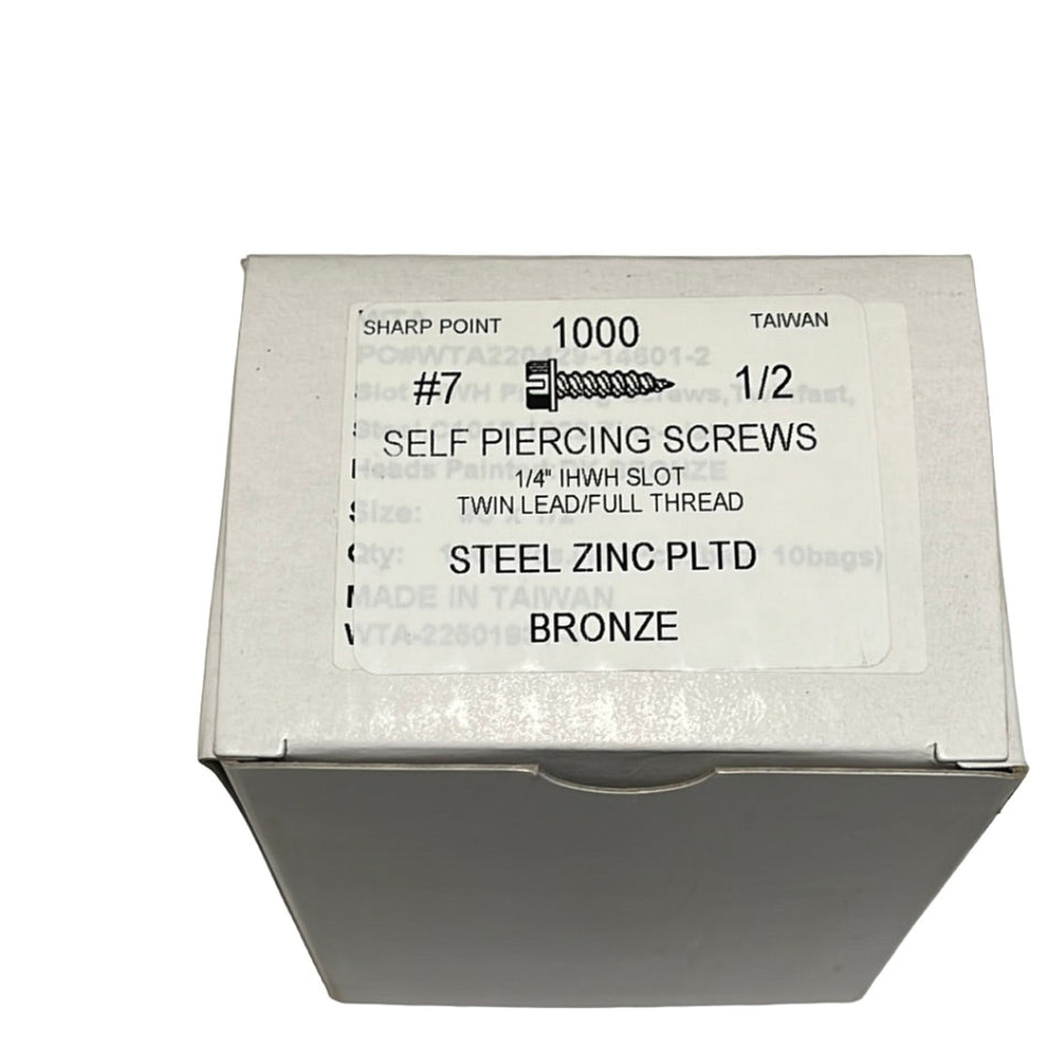 Screws - #7 x 1/2" Bronze (100/bag)  [100-118]