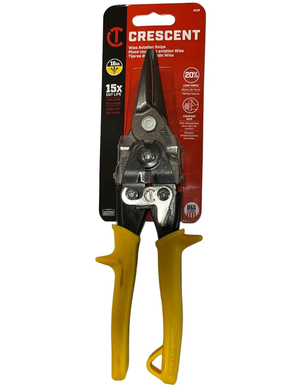 Snip Wiss Aviation Straight M3R Ylw  [130-620]