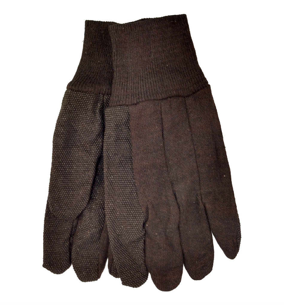 Gloves Brown Jersey Pair (1-48)  [370-132]