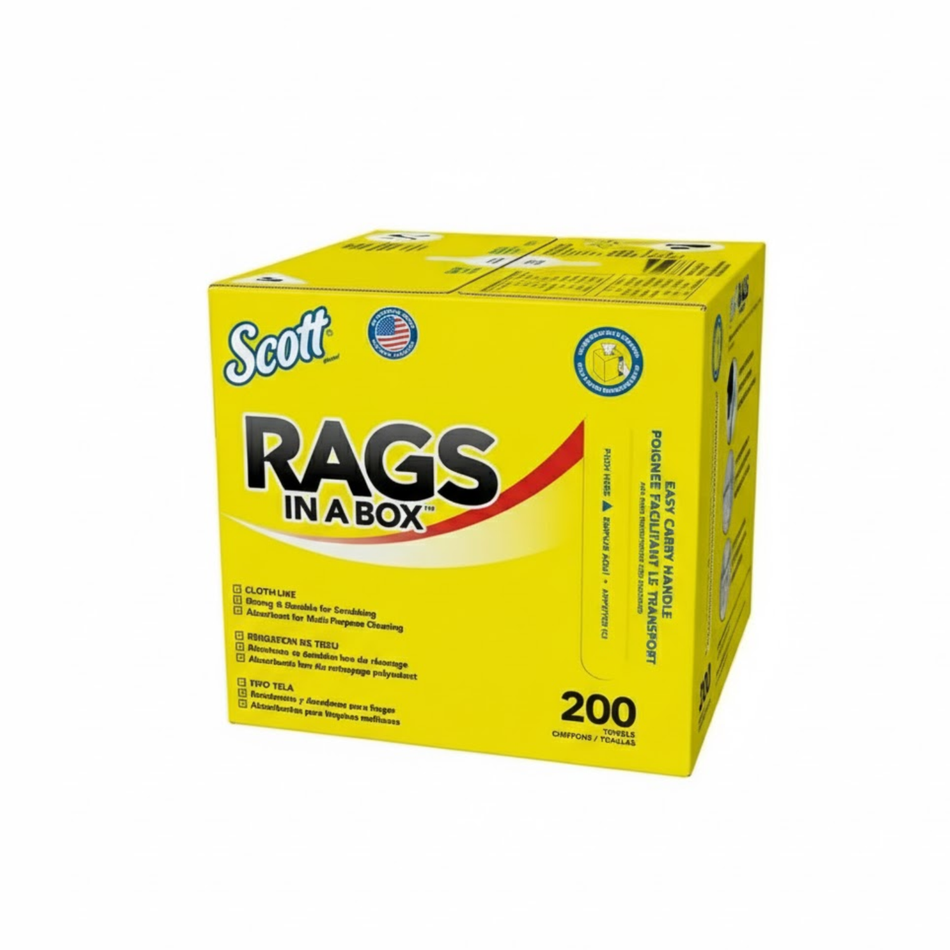 Wipes Scotts Rag-In-Box 200Ct #75260  [390-341]