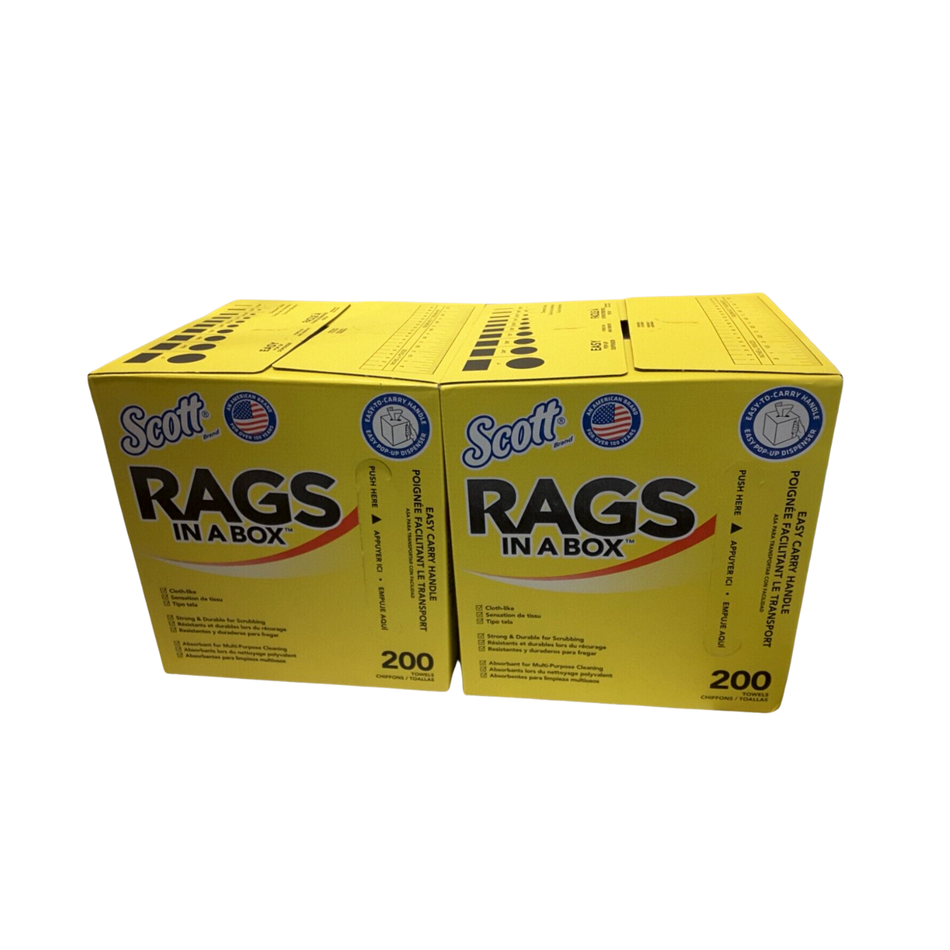 Wipes Scotts Rag-In-Box 200Ct #75260  [390-341]