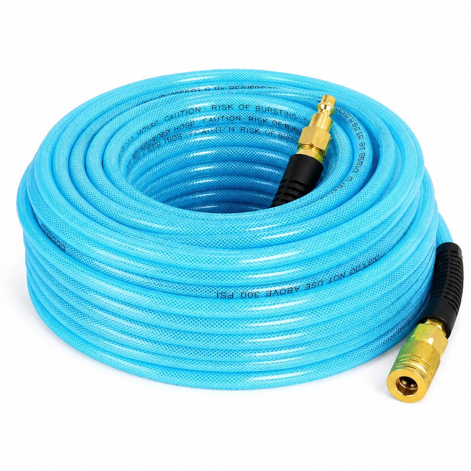 Air Hose - 1/4" x 100 ft Poly Hose Blue [150-561]