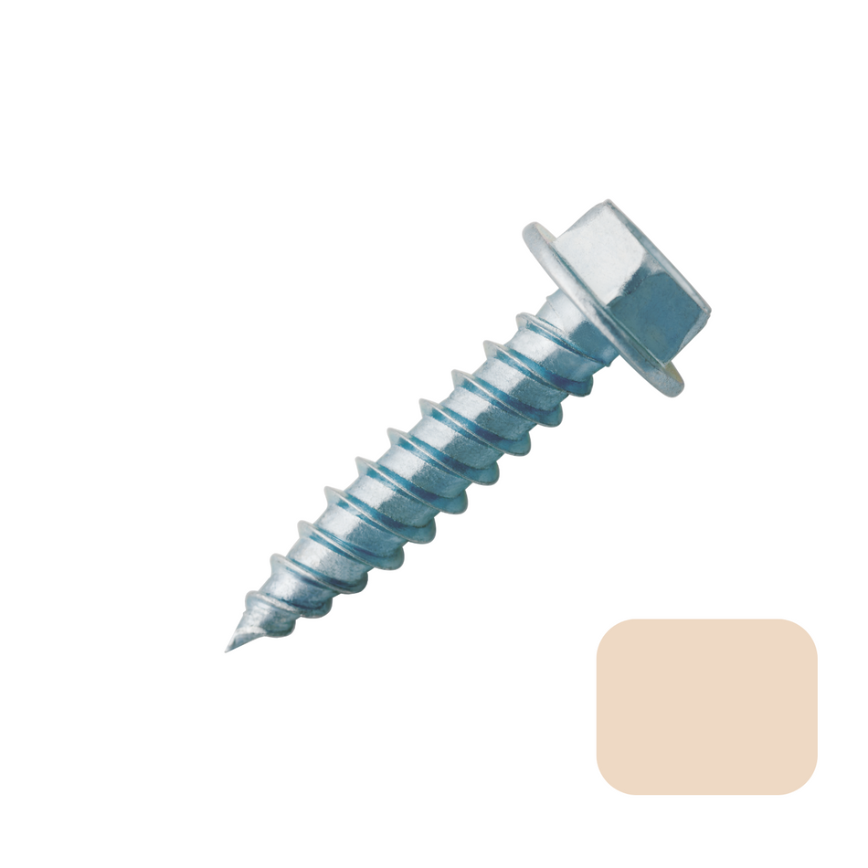 Screws - #7 x 1/2" Almond (100/bag)  [100-109]