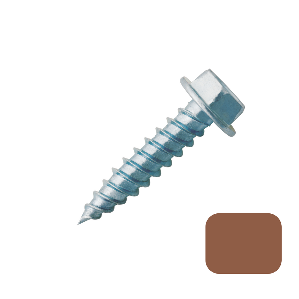 Screws - #7 x 1/2" Brown (1,000/Tub)   [100-102]