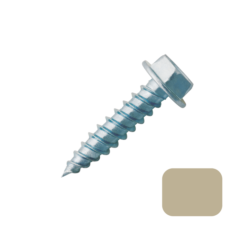 Screws - #7 x 1/2" Clay (100/bag)  [100-105]