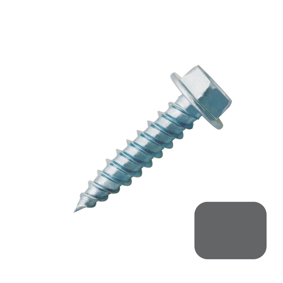 Screws - #7 x 1/2" Tuxedo Grey (100/bag)  [100-119]